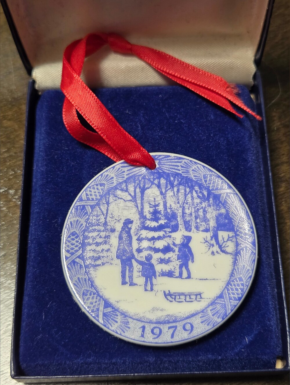 Vintage Royal Copenhagen 1979 "O' Christmas Tree" Porcelain Ornament Boxed
